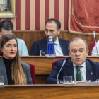 Los cuatro concejales de Vox en un Pleno reciente en el Ayuntamiento de Burgos.