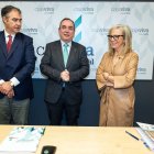 Esteban Pérez, Ramón Sobremonte y Emiliana Molero, en la presentación del estudio.