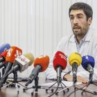 El gerente del Hospital Universitario de Burgos, Carlos Cartón, en la rueda de prensa del pasado martes día 13.