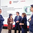 Instante de la presentación de la memoria de actividades de Cultura de la Diputación.