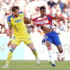 Siren Diao, durante un partido con el Granada.