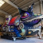 Así luce la sardina del carnaval de Burgos hecha en diez días.