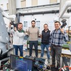 Mario Peñacoba Yagüe, en las instalaciones de la UBU con el resto del equipo, lidera el desarrollo de este proyecto como parte de su tesis doctoral.