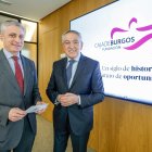 El director general de la Fundación Caja de Burgos, Rafael Barbero, y su presidente, Ginés Clemente, avanzaron el programa de actividades con las que la entidad festejará sus cien años.