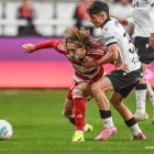 Fermín García, una de las apuestas de futuro del Burgos CF, durante el partido ante el Granada en El Plantío en la jornada 6.