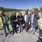 La alcaldesa, Cristina Ayala, visitó las obras del llamado bulevar 'low cost' junto a la calle Gumiel de Izán.