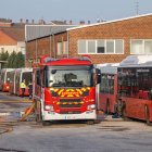 Imagen de vehículos afectados por el incendio.