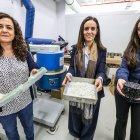 Marta Skaf, Vanesa Ortega y Chaimae Mourou, investigadoras del grupo SUCONS de la UBU.