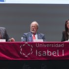 Durante las jornadas, el profesor Ronan Ciréfice, el presidente de IELEPI Carlos Francisco Molina del Pozo y la profesora Georgina Alejandra Guardatti.