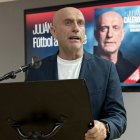 Julián Calero, en la presentación del libro el 3 de junio en Parla.