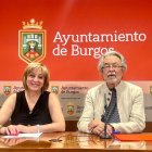 Dolores Ovejero y José María Romo, en rueda de prensa en el Ayuntamiento de Burgos.