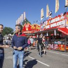 El concejal de Festejos visita el recinto ferial en el Polígono Docente acompañado por el portavoz de la Asociación de Feriantes de Burgos, Jaime Jiménez.