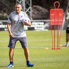 Sergio Francisco durante su primer entrenamiento