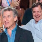 Alberto Núñez Feijóo y Alfonso Fernández Mañueco, el sábado 11 de julio en el congreso de NNGG en Valladolid.