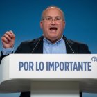 Archivo - El secretario general del PP, Miguel Tellado, durante una rueda de prensa.