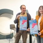 Emilio Navarro, director de la Bienal Burgos, y Beatriz Rodríguez, responsable del Área de Cultura de la Fundación Caja de Burgos, presentaron el contenido de la cita en el CAB.