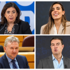 De arriba a abajo y de izquierda a derecha, Sandra Moneo, Andrea Ballesteros, Javier Lacalle y Ángel Ibáñez.