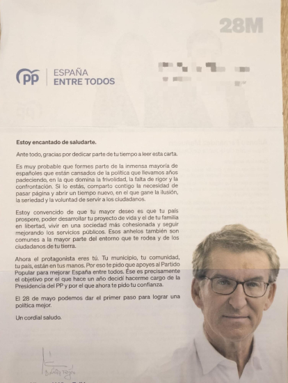 Aunque las elecciones son municipales, la carta del PP la encabeza Alberto Núñez Feijóo.