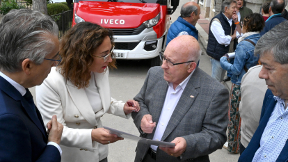 La consejera de Movilidad y Transformación Digital, María González Corral, en la presentación en Rubena. JCYL