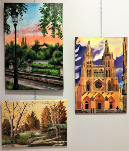 Tres cuadros pertenecientes a la exposición 'Tiempos de arte'