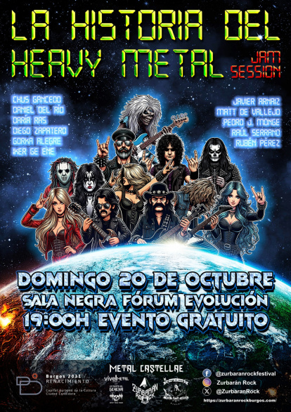 Cartel del evento 'La historia del Heavy Metal'.