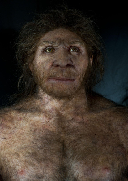 La reproducción hiperrealista del Miguelón de Atapuerca que se puede ver en el Museo de la Evolución