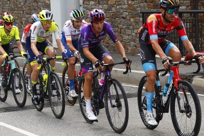 José Manuel Díaz Gallego logró entrar en la fuga de once hombres que lideró gran parte de la etapa.