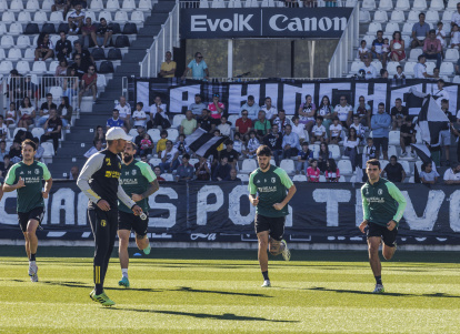 Bolo agradeció a la afición que acudiera al último entrenamiento en El Plantío antes del partido a dar su apoyo al equipo.