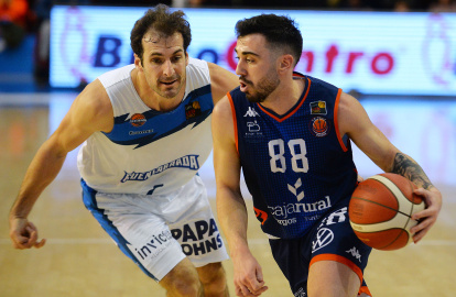Dídac Cuevas, durante el partido contra el Fuenlabrada.