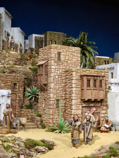 Escenas del Belén que se puede ver en la localidad burgalesa de Renuncio hasta el 6 de enero.