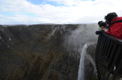 Imagen del espectacular salto del Nervión.