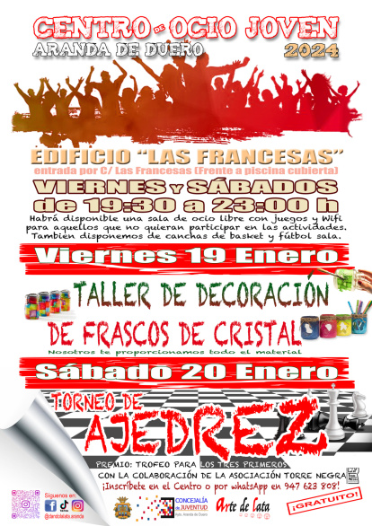 Programa de ocio joven para este fin de semana en Aranda