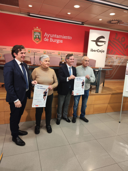 Un momento de la presentación del cross Félix Hernando, en la sala de prensa del Ayuntamiento de Burgos.