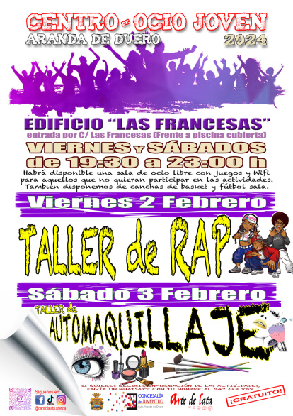Cartel programa de ocio juvenil
