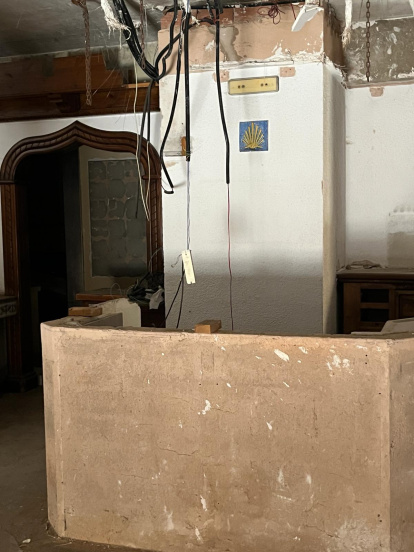 Interior del antiguo Asador de Aranda.