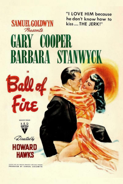 Cartel de la película 'Bola de Fuego' dirigida por Howard Hawks