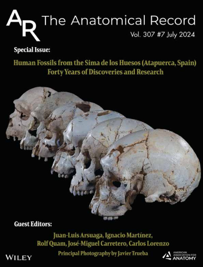 Portada del volumen 307 `The Anatomical Record'.