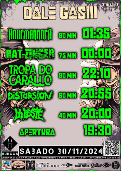 Horarios del festival Dale Gas.