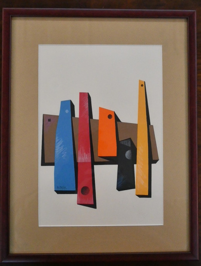 Imagen de la obra 'Secuencia entramada de colores'.