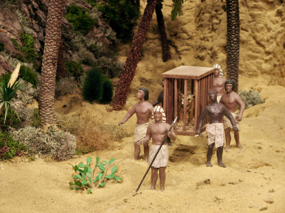 Escenas del Belén que se puede ver en la localidad burgalesa de Renuncio hasta el 6 de enero.