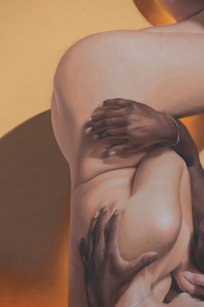 Detalle del mural de Christian Sasa.