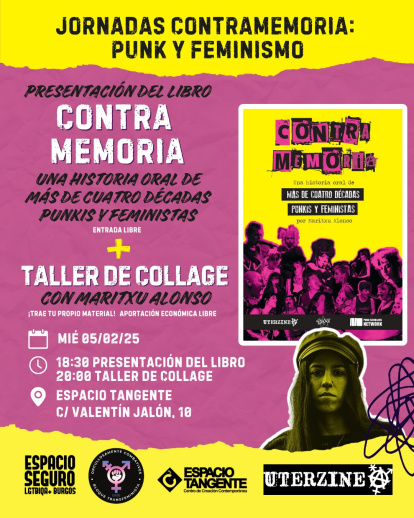 Cartel de la presentación de 'Contramemoria', de Maritxu Alonso, en Burgos.