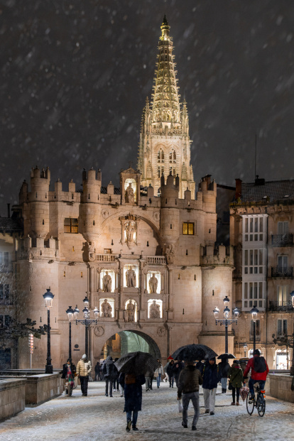 Imagen de la nevada en Burgos.
