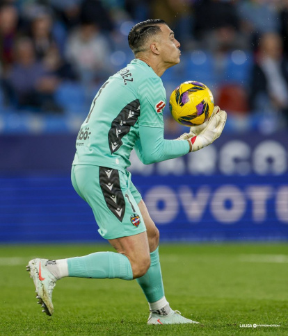 Imagen del partido entre el Levante y el Mirandés.