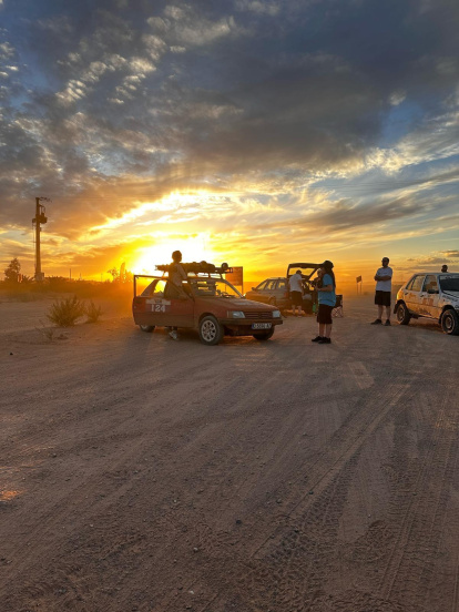 Atardecer en una de las etapas.