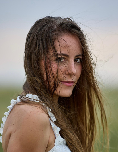 Retrato de la joven cantante ribereña Sandra Ruiz.