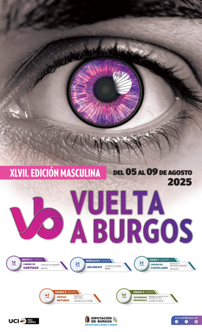 Imagen del cartel de la Vuelta a Burgos masculina 2025.