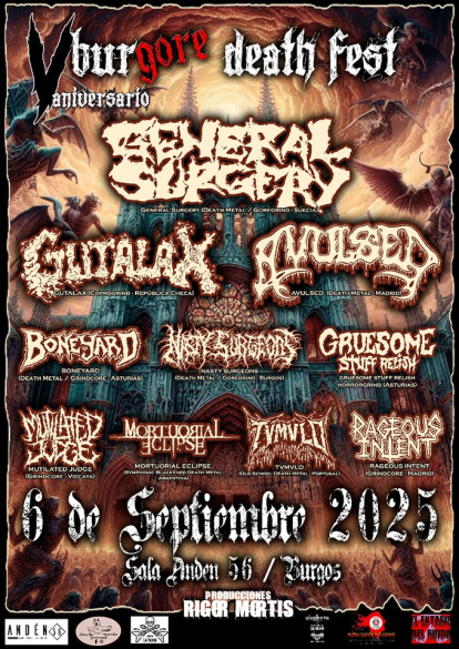Cartel de la quinta edición del Burgore Death Fest.