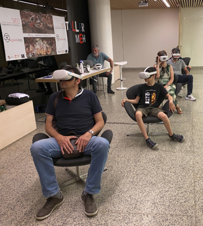 Presentación del proyecto en el Museo de la Evolución Humana (MEH), donde se mostraron por primera vez las imágenes inmersivas de Ojo Guareña.