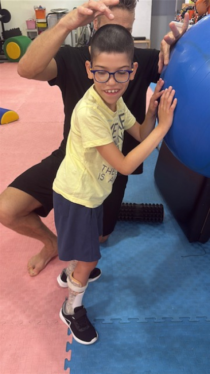 Martín en un momento de su terapia.